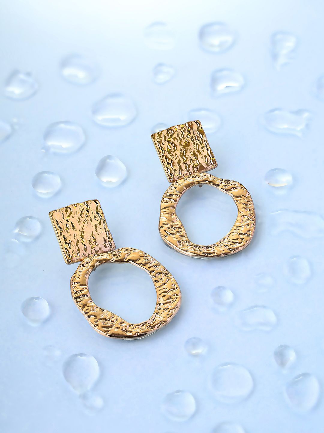 

Priyaasi Gold Plated Contemporary Drop Earrings