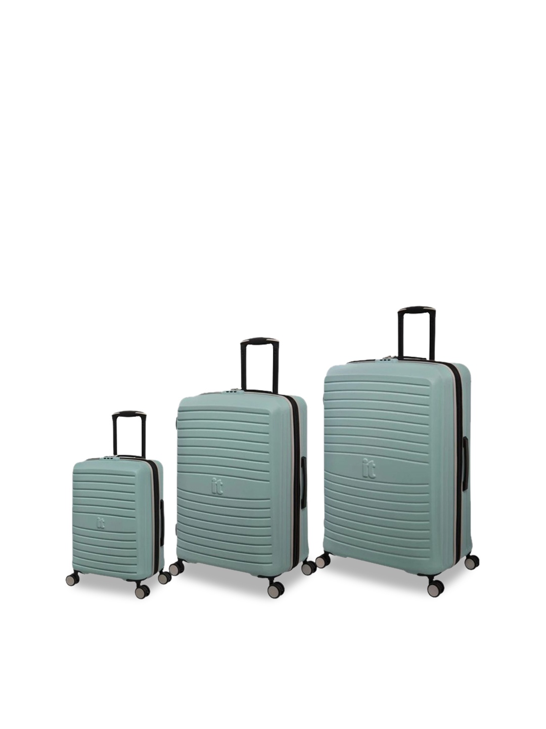 

IT luggage Set of 3 Hard-sided Luggages Trolley Bags, Green