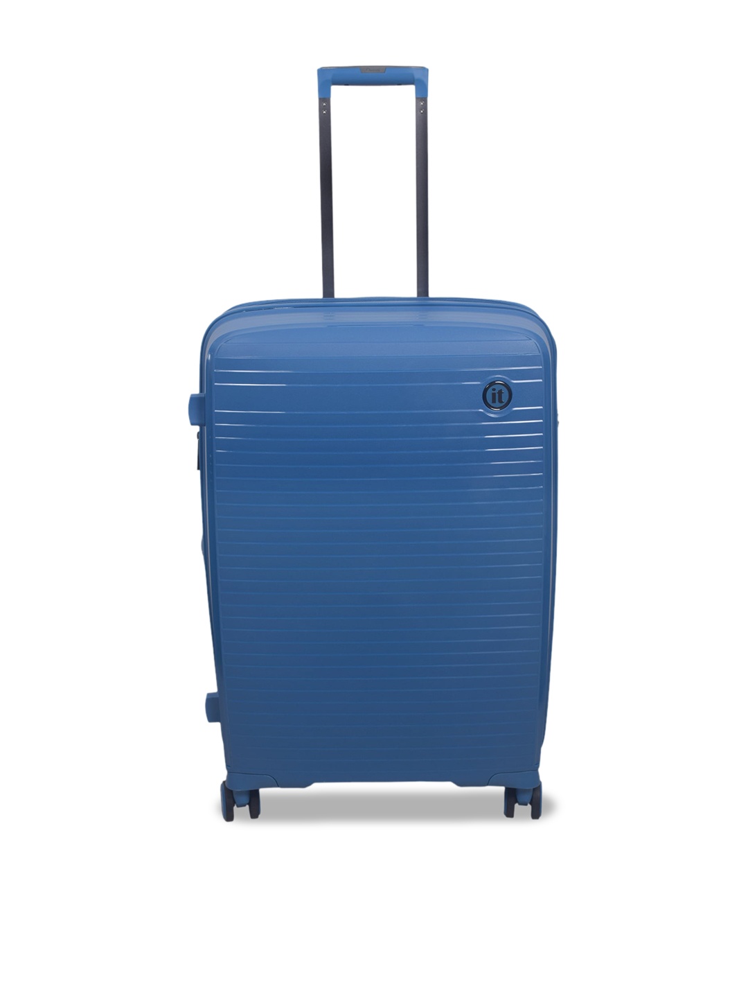 

IT luggage Spontaneous Textured Hard-Sided Medium Trolley Suitcase, Blue