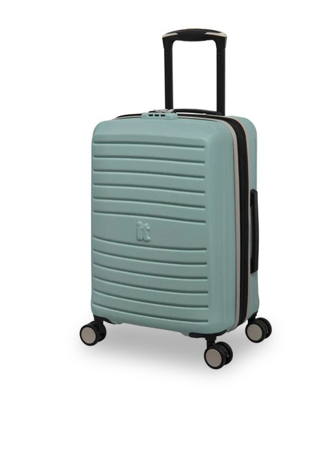 

IT luggage Eco Protect Textured Hard-Sided Cabin Trolley Suitcase, Green