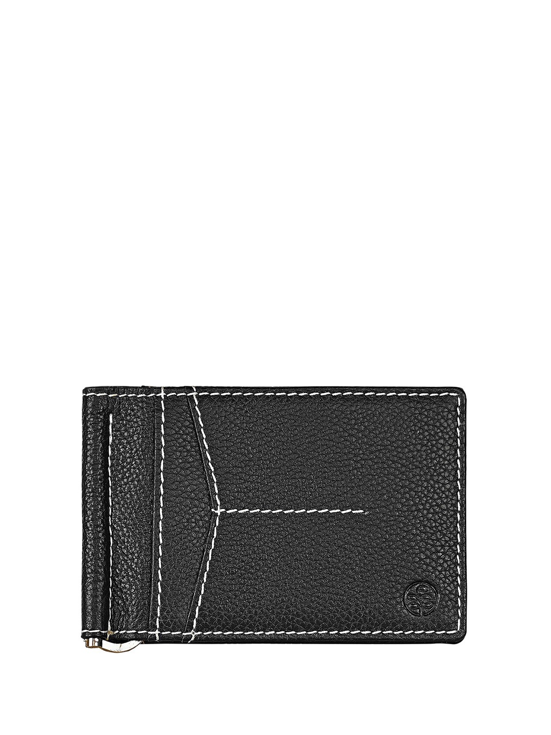 

Eske Men Textured RFID Leather Two Fold Wallet, Black