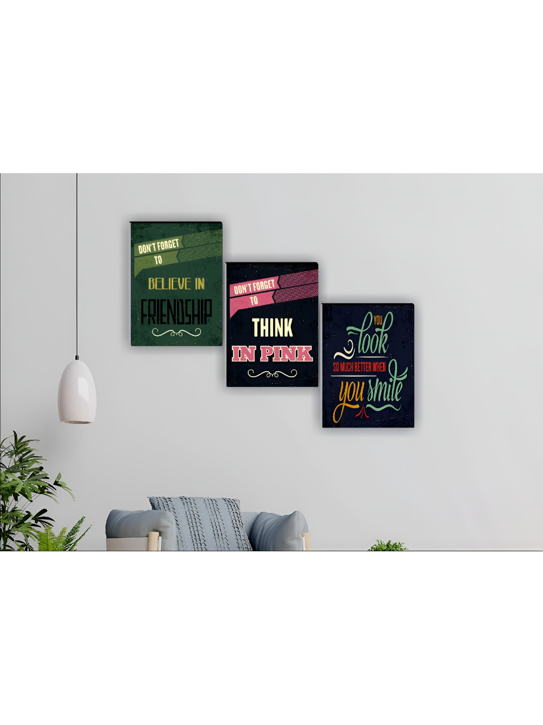 

Aura Black & Pink 3 Piece Wood Painting Wall Art