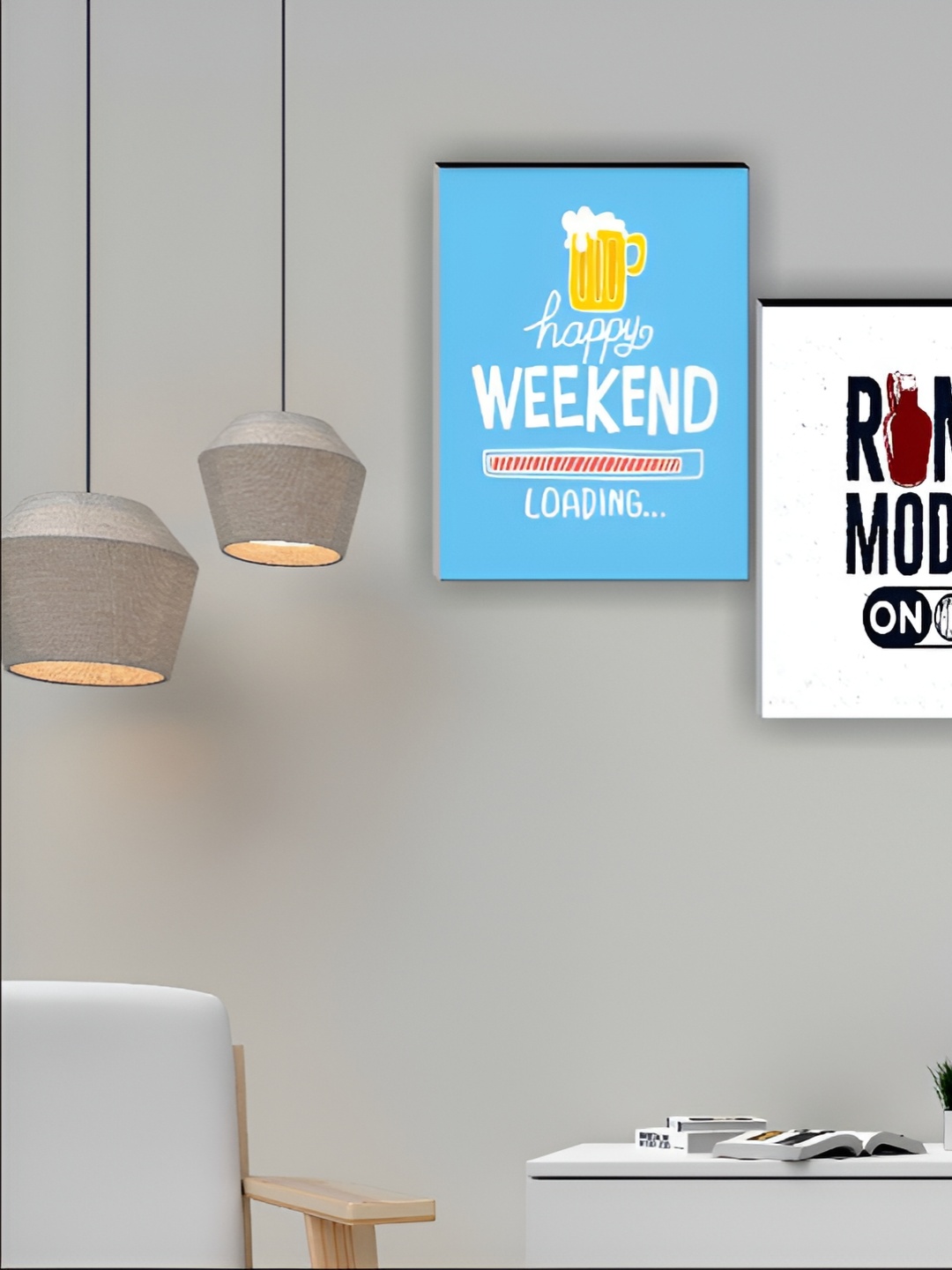 

Aura White & White 3 Pieces Wooden Quotes Wall Paintings