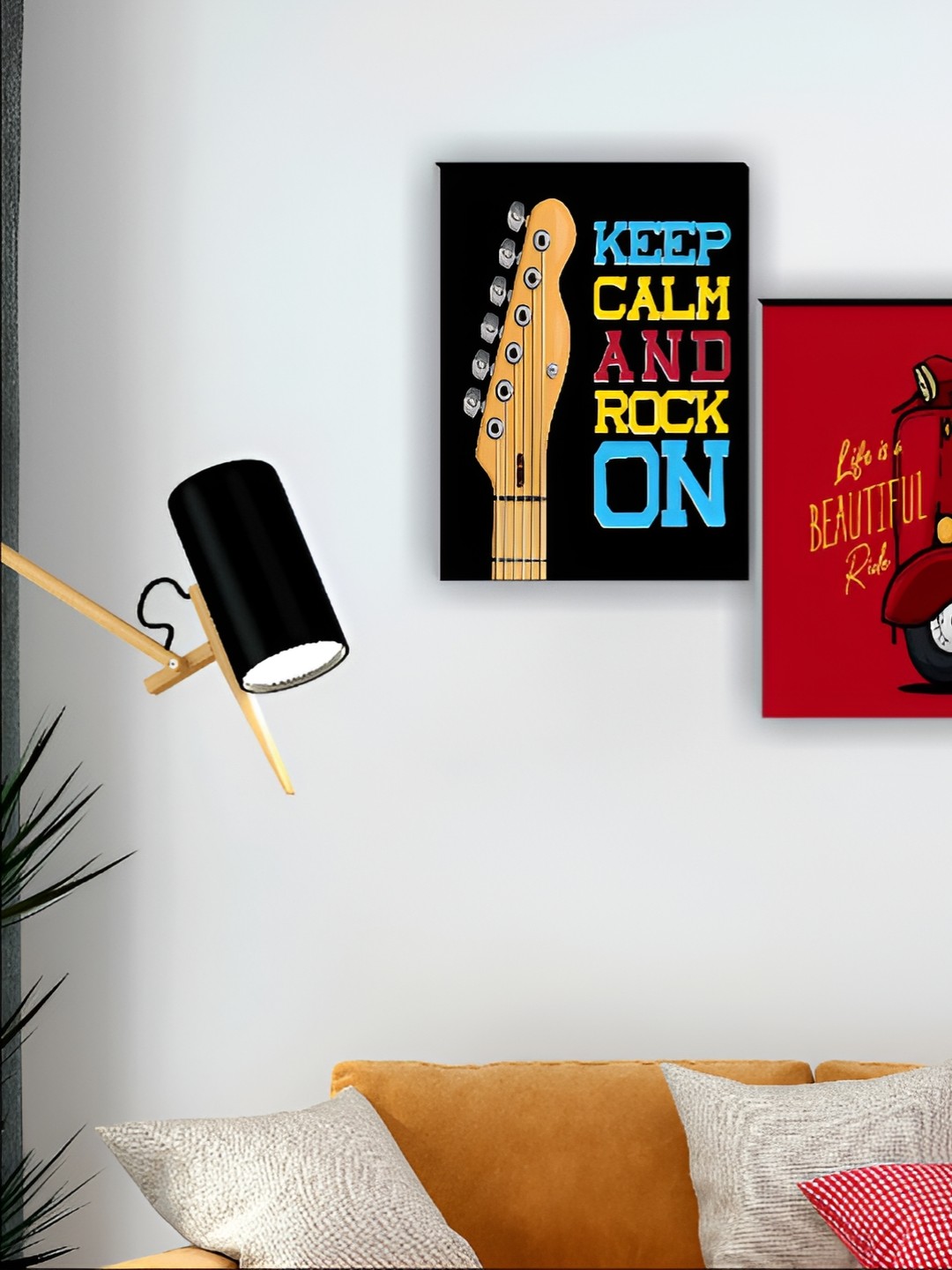 

Aura Black & Red 3 Pieces Wooden Quotes Wall Paintings