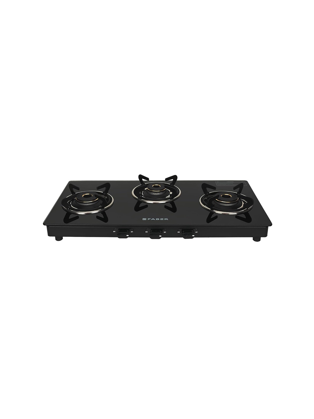 

FABER Glass 3 Burners Manual Gas Stove, Black