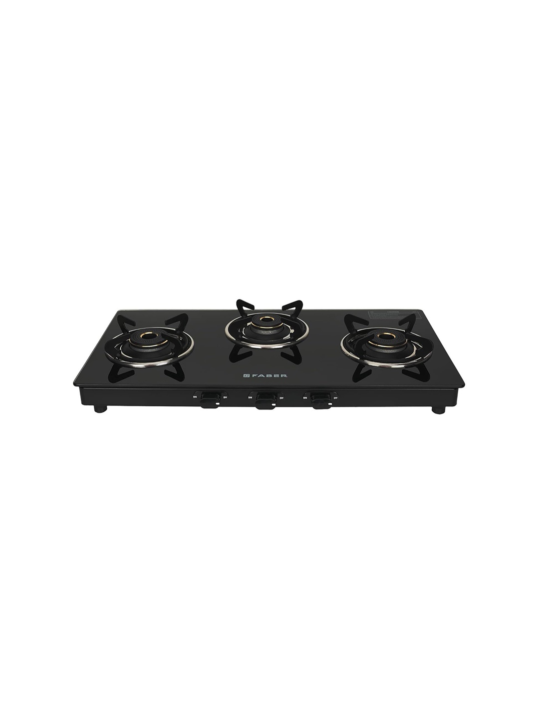 

FABER Black 3 Burner Sleek Cooktop Gas Stove