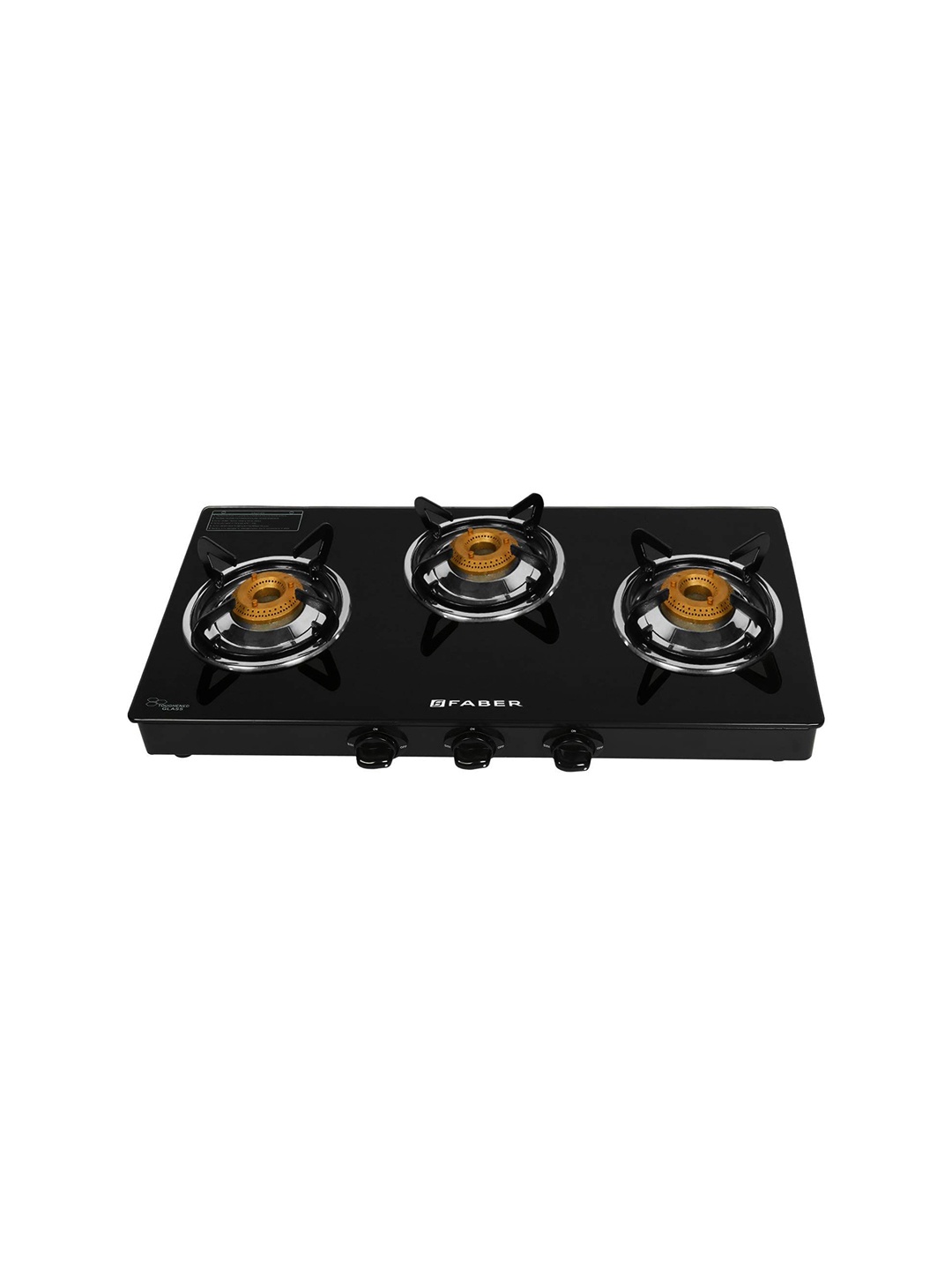 

FABER Glass 3 Burner Manual Gas Stove, Black