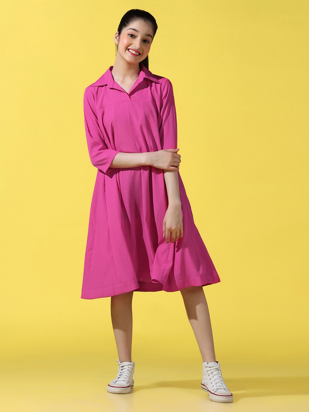 

Cherry & Jerry Girls Seersucker Shirt Dress, Magenta