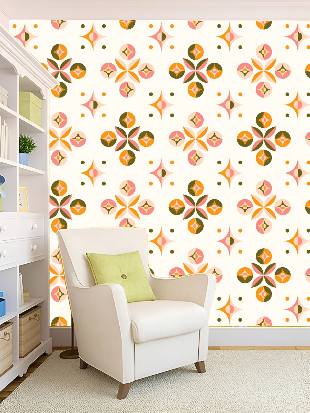 

Aura White & Pink 3D Printed Self Adhesive Wall Sticker