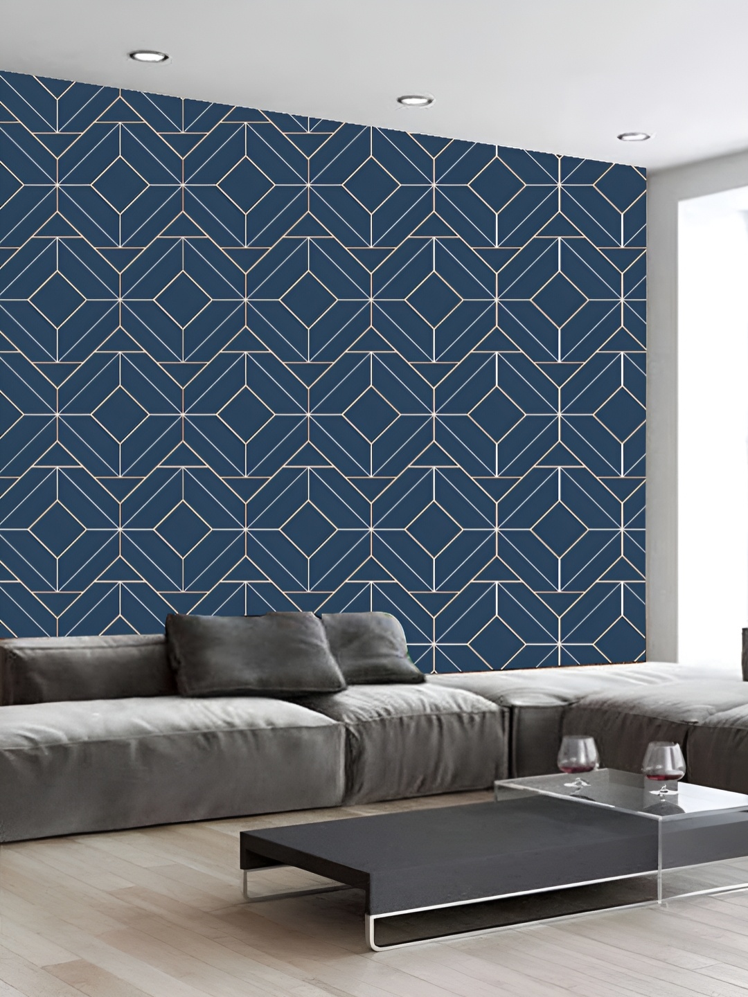 

Aura Blue & White 3D Printed Self Adhesive Wall Sticker