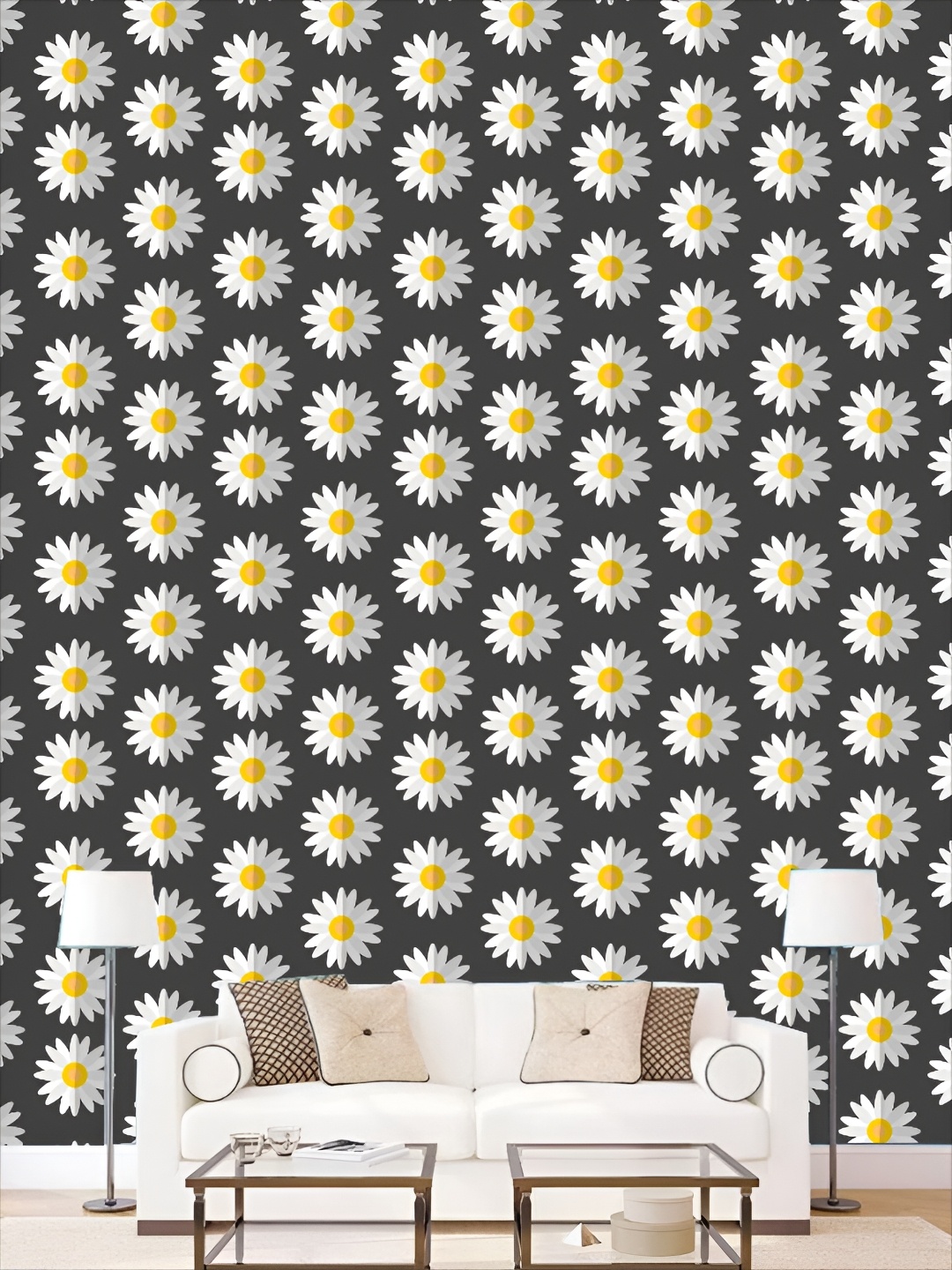 

Aura Grey & White 3D Printed Self-Adhesive Wall Sticker