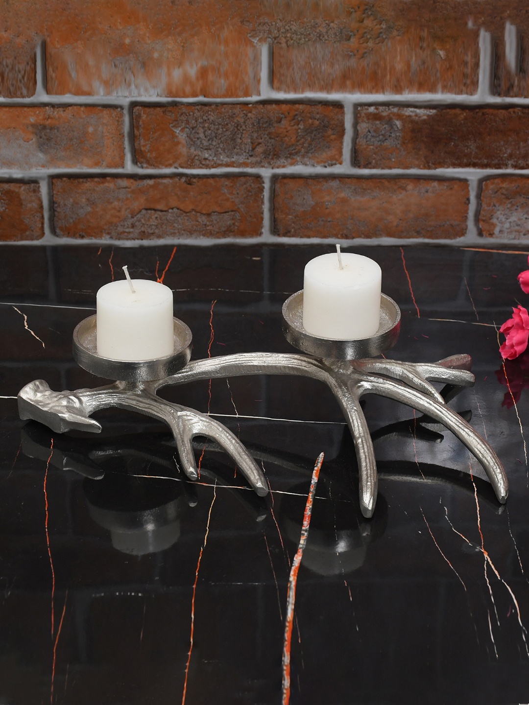 

Maison Modern Silver-Toned Candle Holder