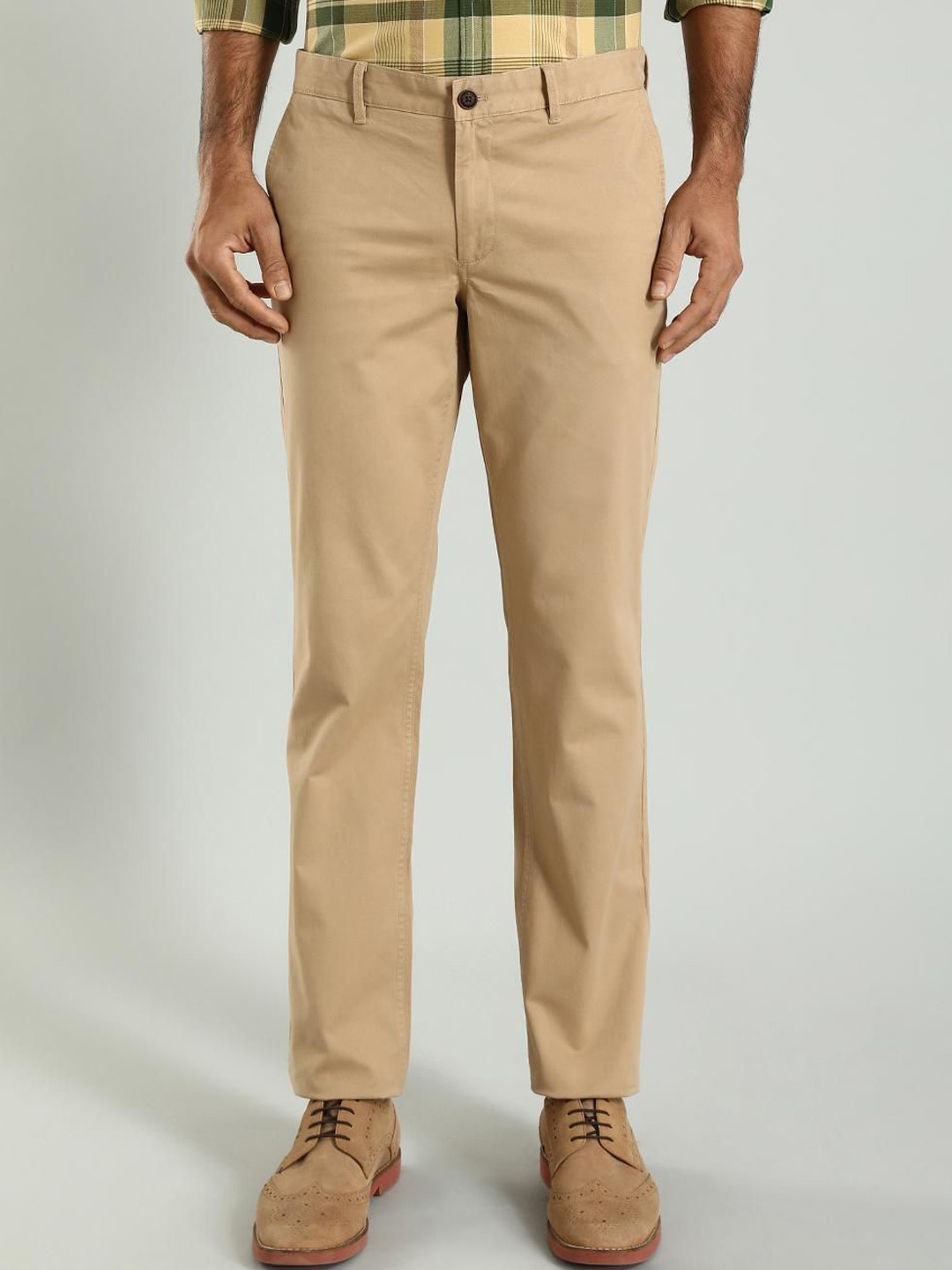 

Indian Terrain Men Kansas Mid-Rise Chinos Trouser, Brown