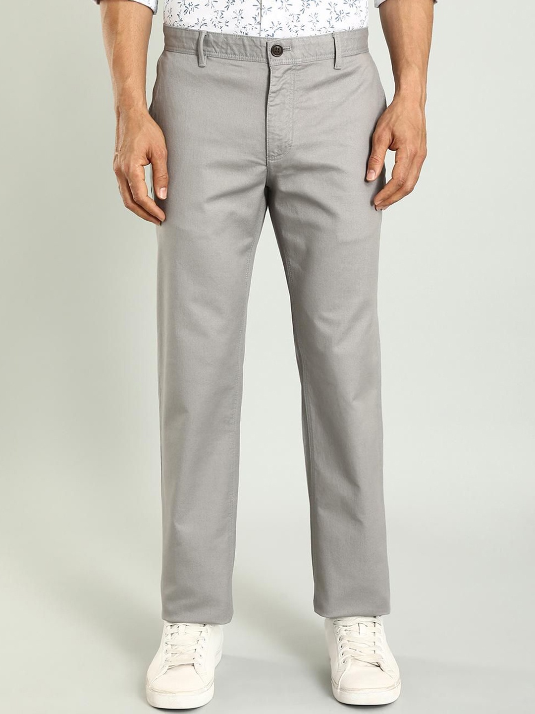 

Indian Terrain Men Kansas Cotton Chinos, Grey