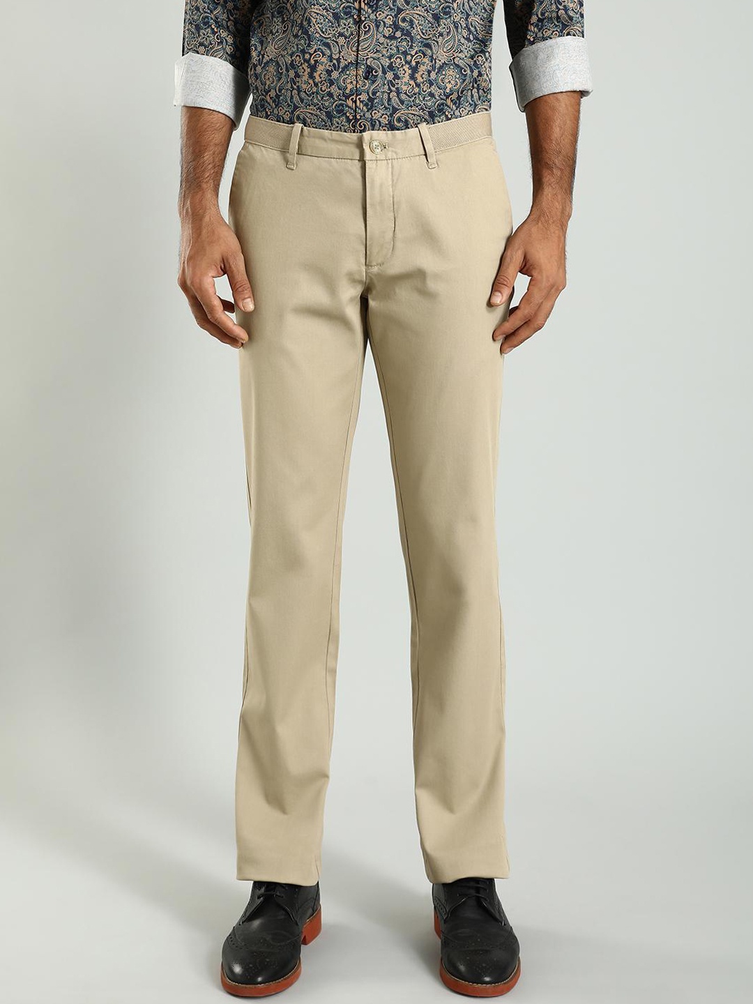 

Indian Terrain Men Kansas Chinos Trousers, Brown