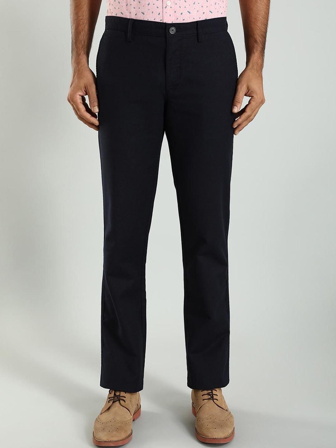 

Indian Terrain Men Mid-Rise Regular Trousers, Blue