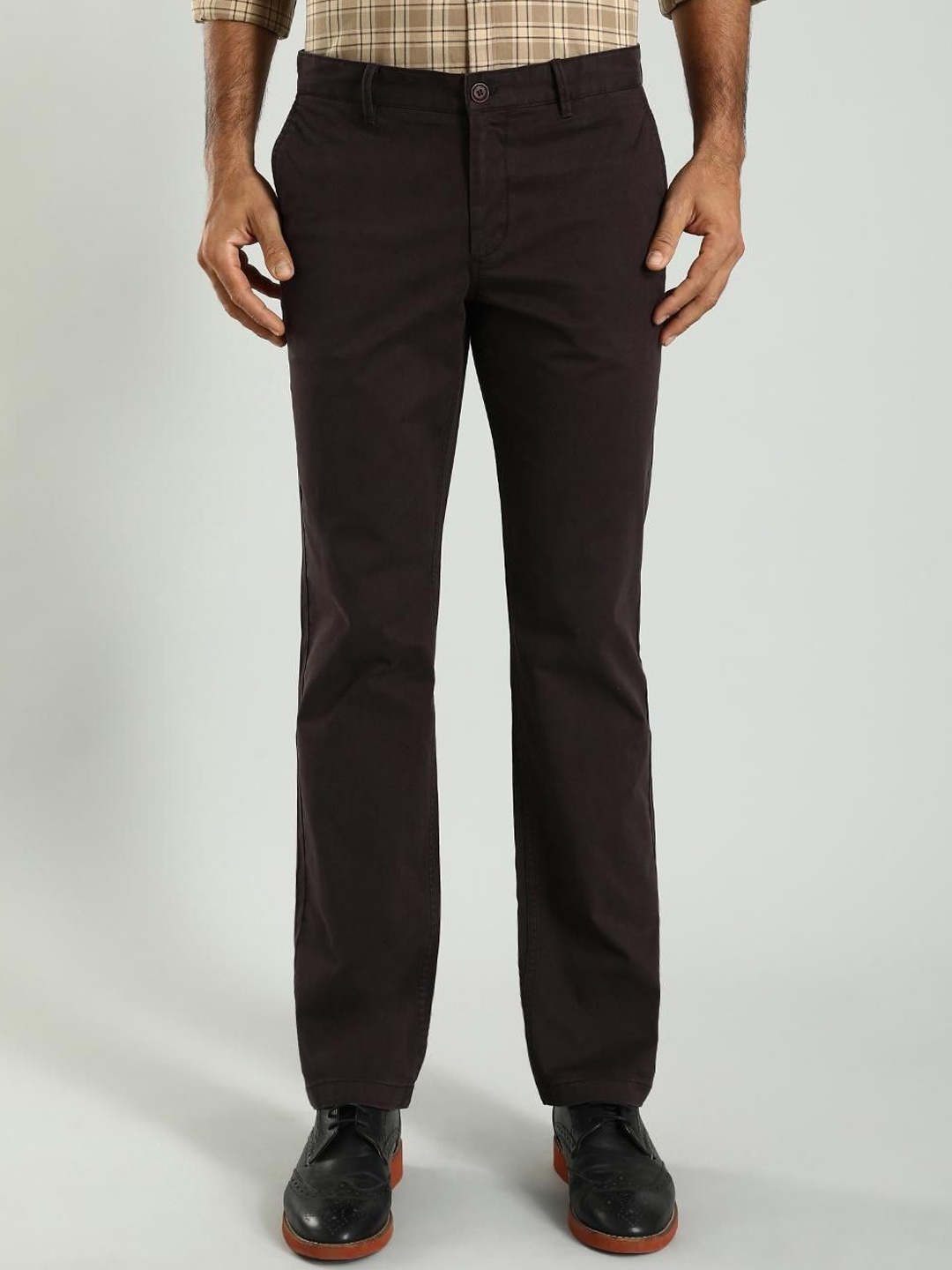 

Indian Terrain Men Mid-Rise Cotton Trouser, Brown