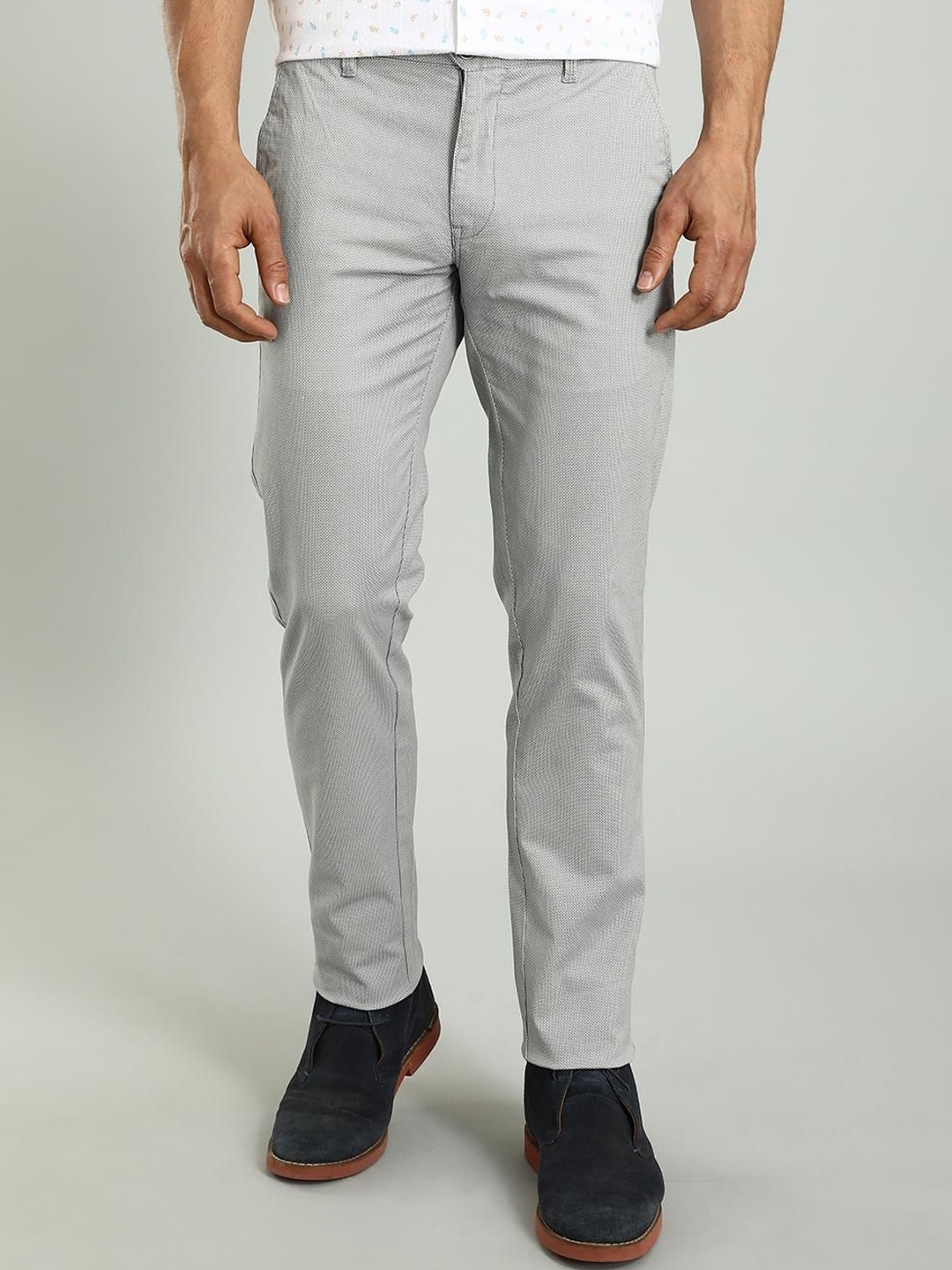 

Indian Terrain Men Brooklyn Slim Fit Trouser, Grey