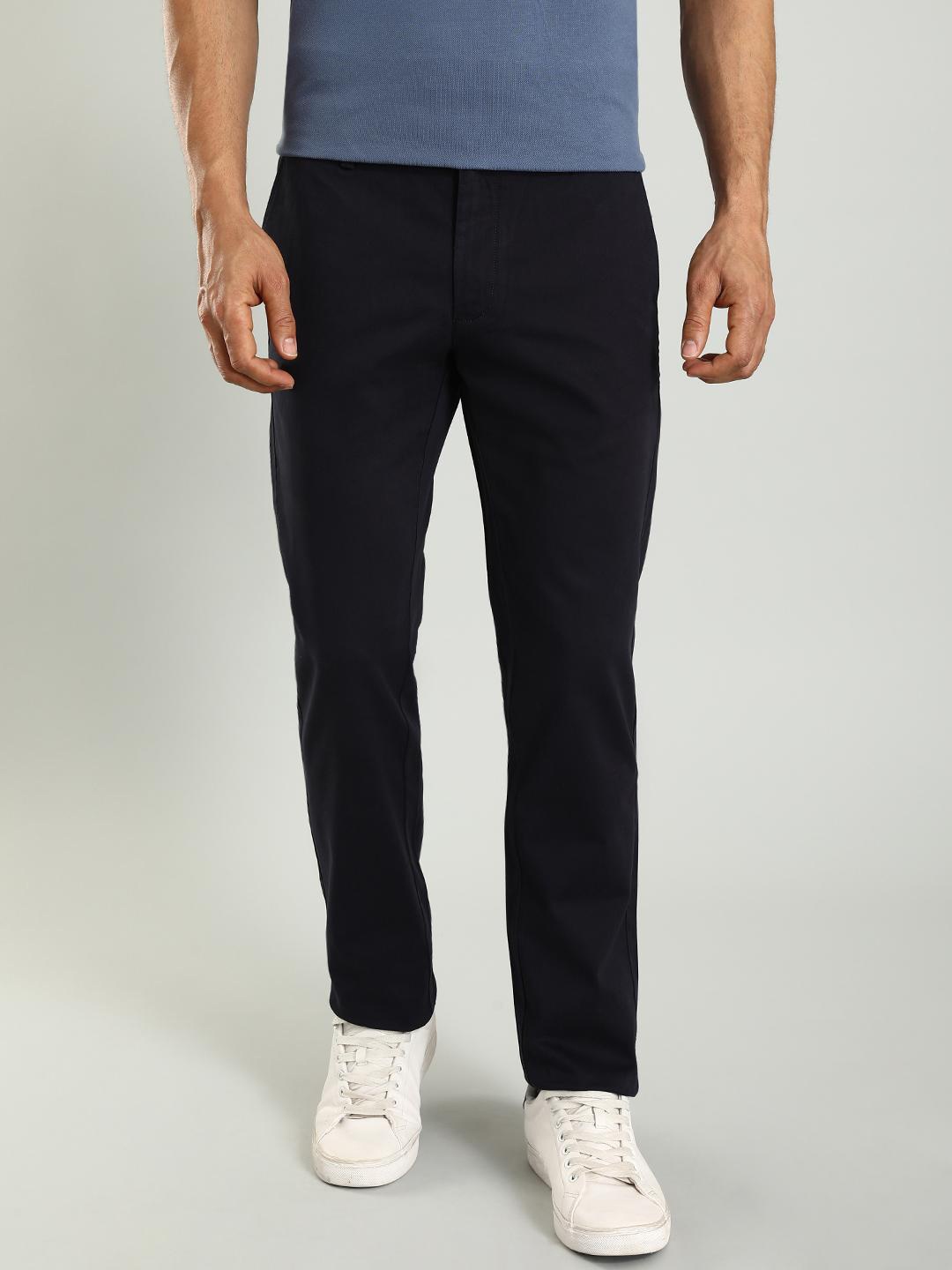 

Indian Terrain Men Brooklyn Slim Fit Chinos Trousers, Blue
