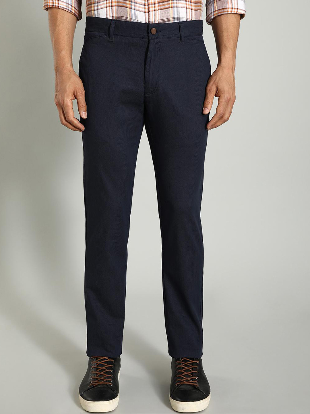 

Indian Terrain Men Brooklyn Slim Fit Chinos, Blue