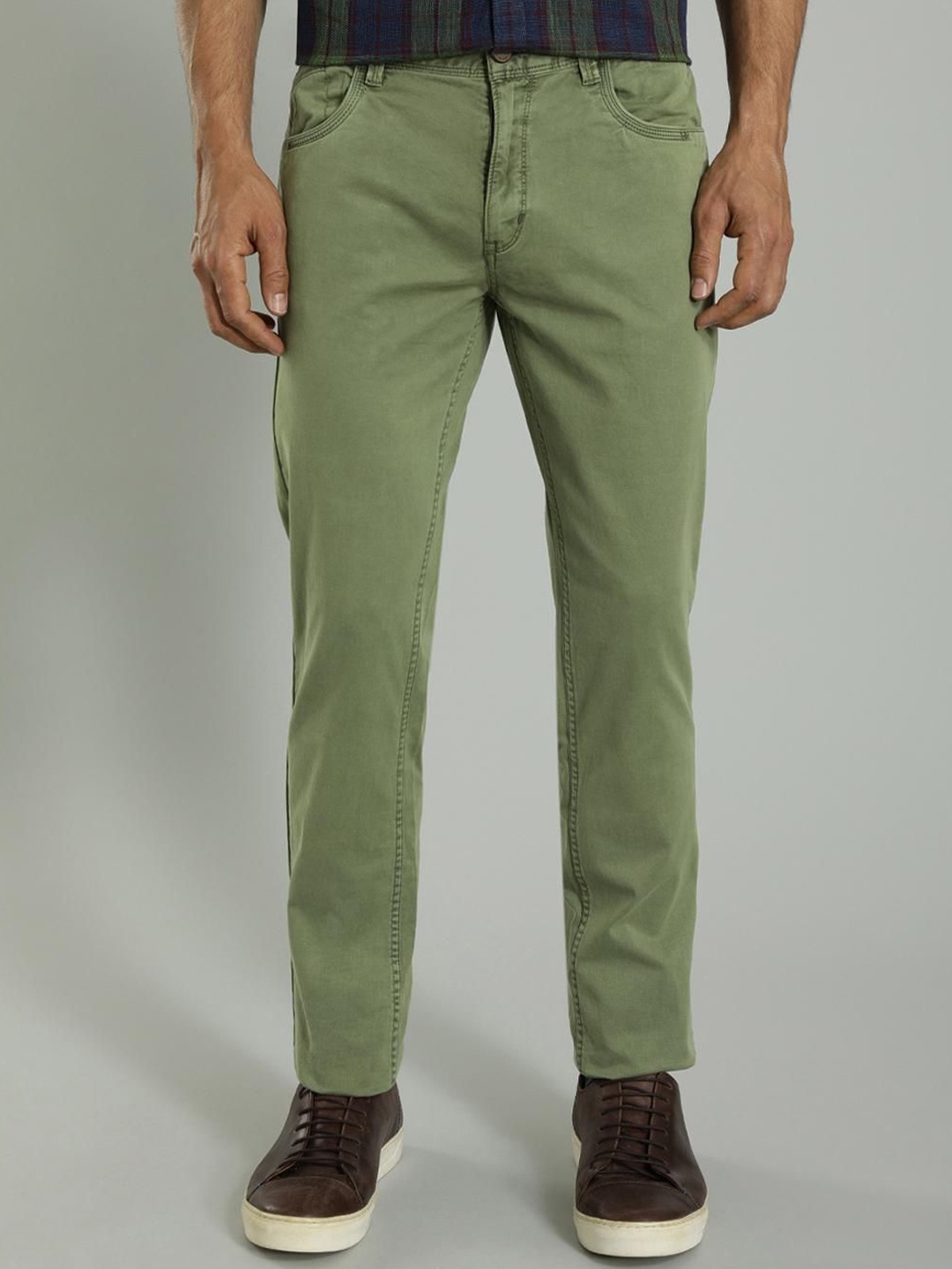 

Indian Terrain Men Brooklyn Slim Fit Trouser, Green