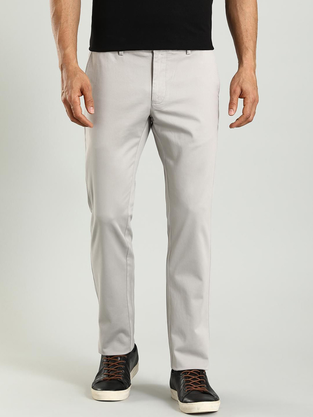 

Indian Terrain Men Brooklyn Slim Fit Chinos Trouser, Black