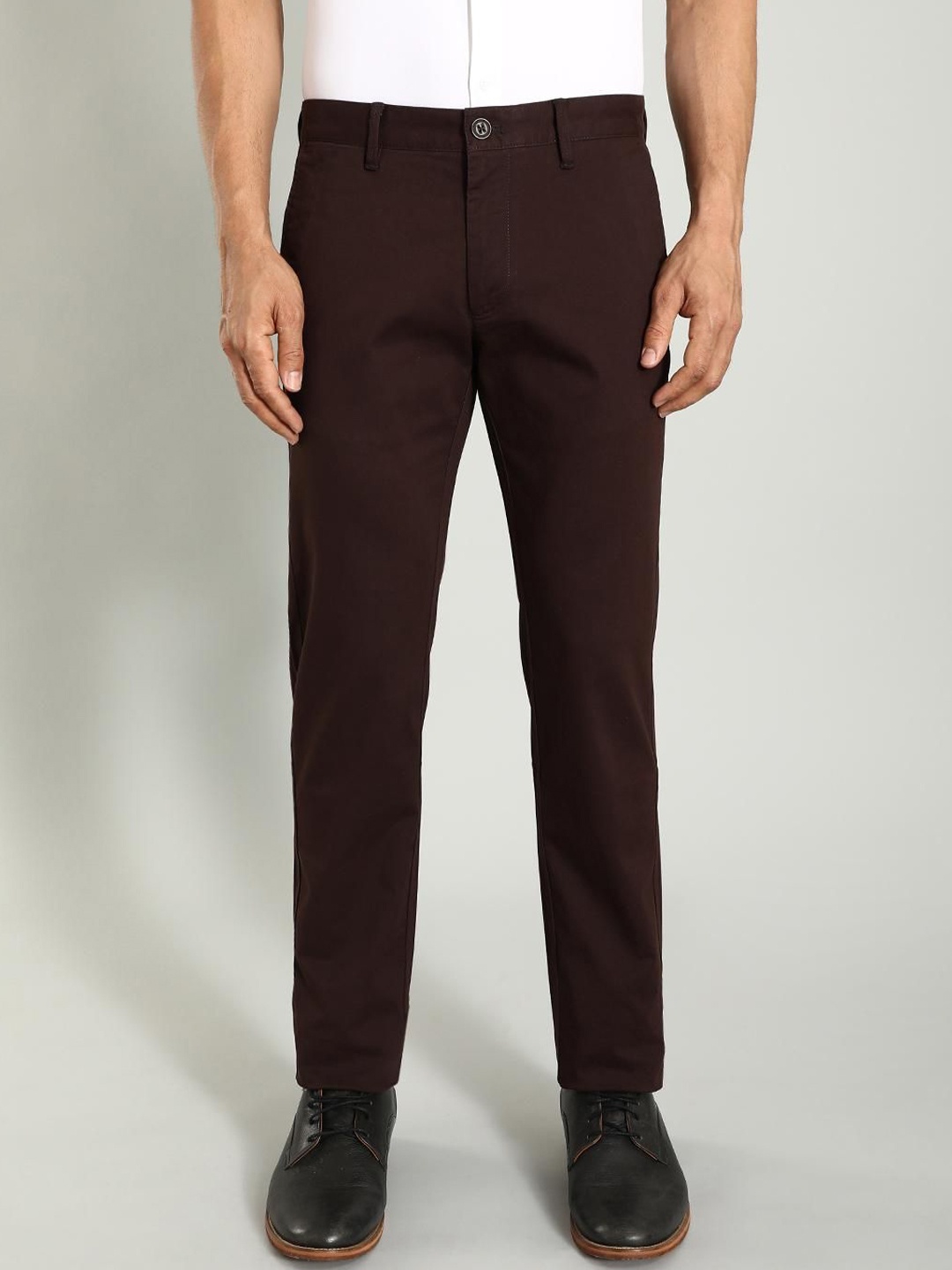 

Indian Terrain Men Brooklyn Slim Fit Formal Trouser, Brown