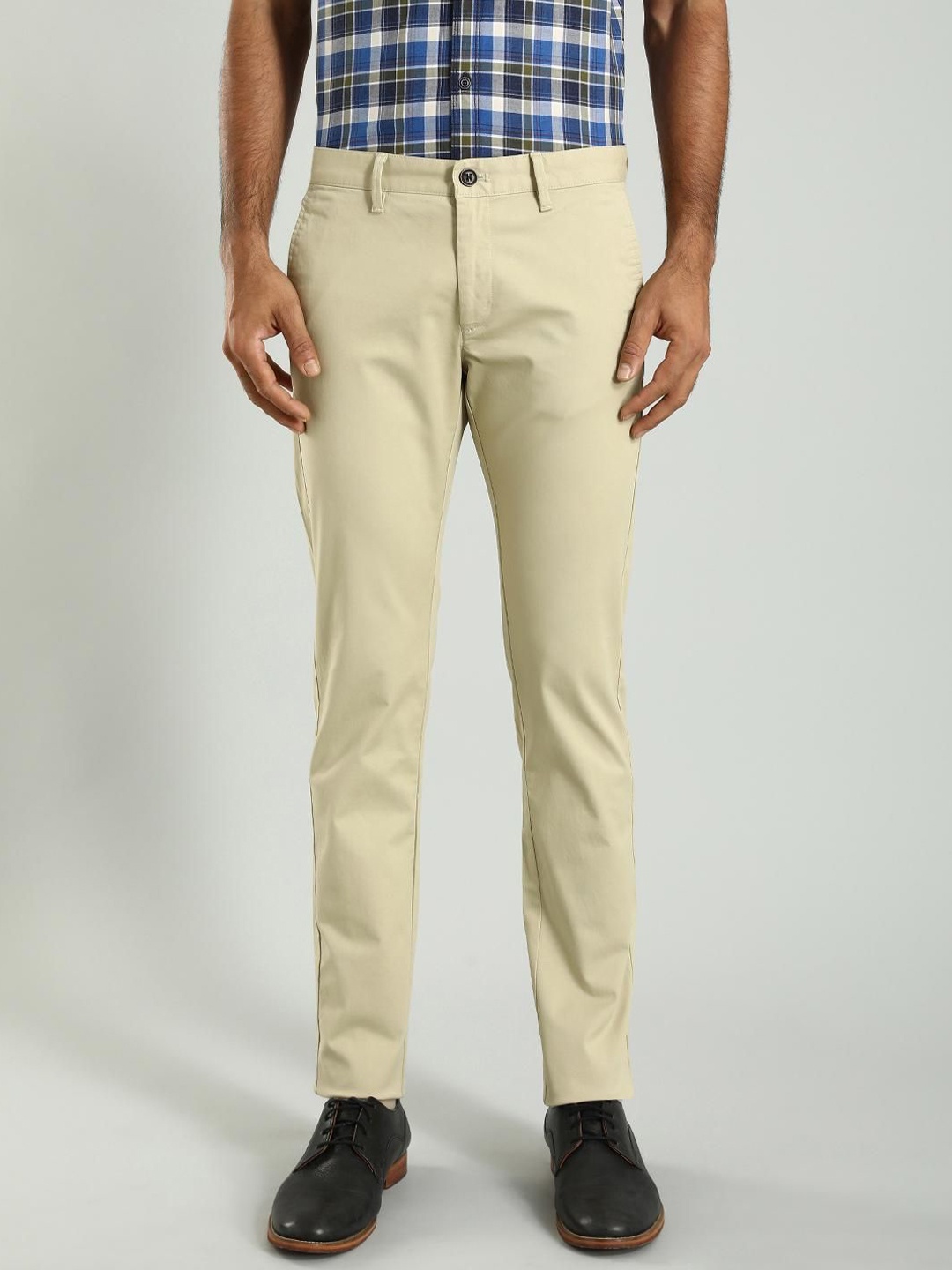 

Indian Terrain Men Brooklyn Slim Fit Mid-Rise Chinos Trouser, Brown