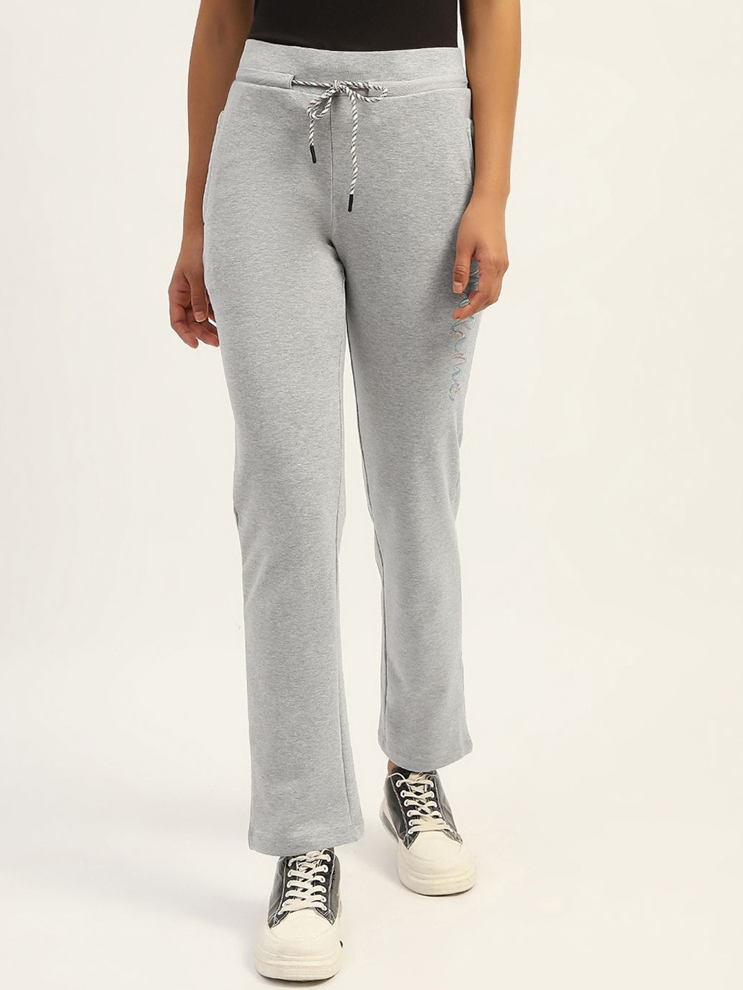 

Madame Women Mid Rise Track Pant, Grey