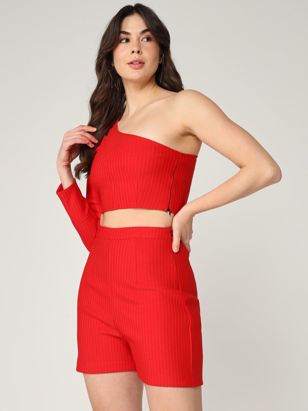 

Zima Leto Top With Shorts Co-Ords, Red