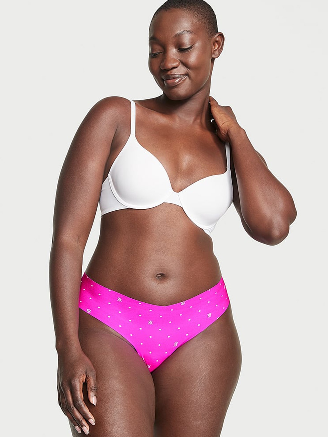

Victoria's Secret Self Design Seamless Thong Briefs 112081345XFU, Pink