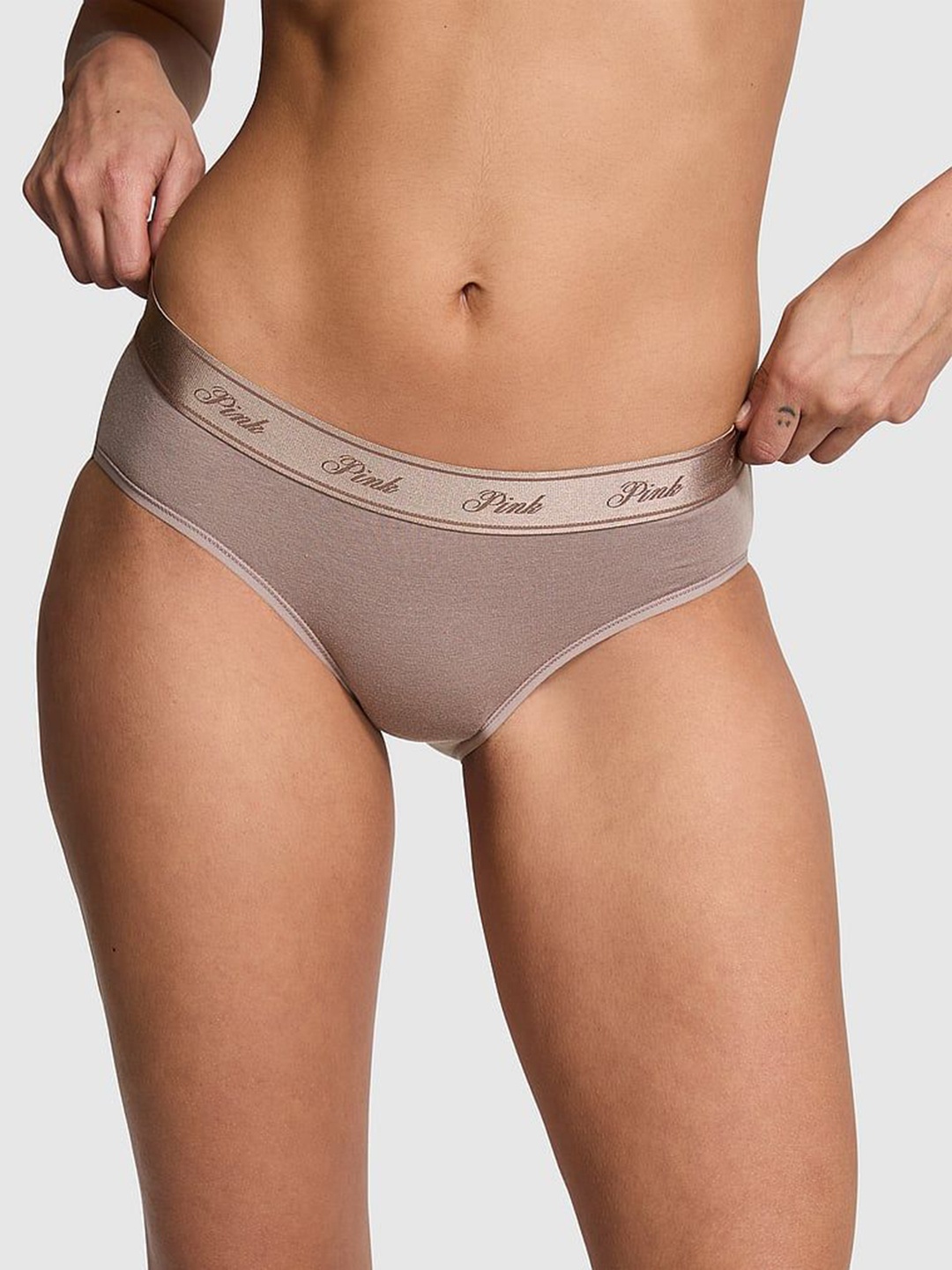 

Victoria's Secret PINK Low Rise Hiphugger Hipster Briefs, Brown