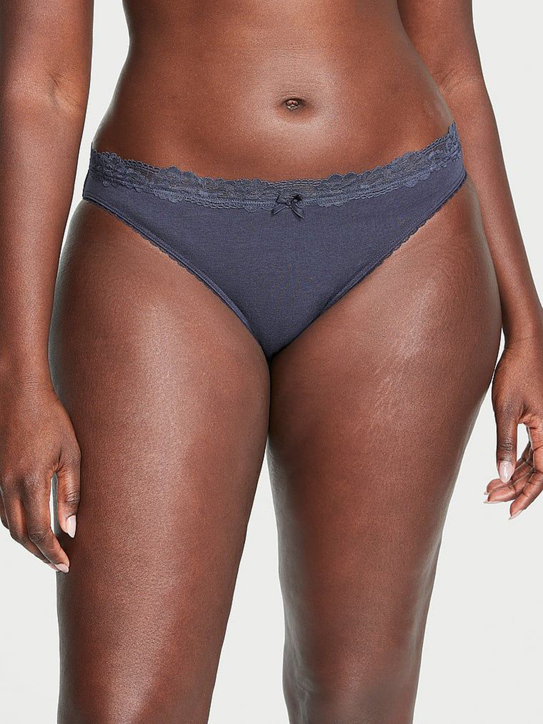 

Victoria's Secret Lace-Waist Bikini Panty 1124194055D4, Grey