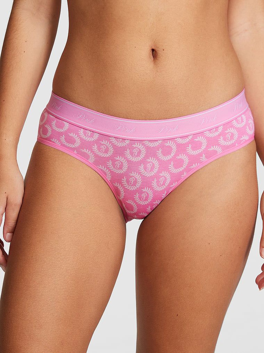 

Victoria's Secret PINK Logo Printed Hiphugger Low-Rise Hipster Briefs