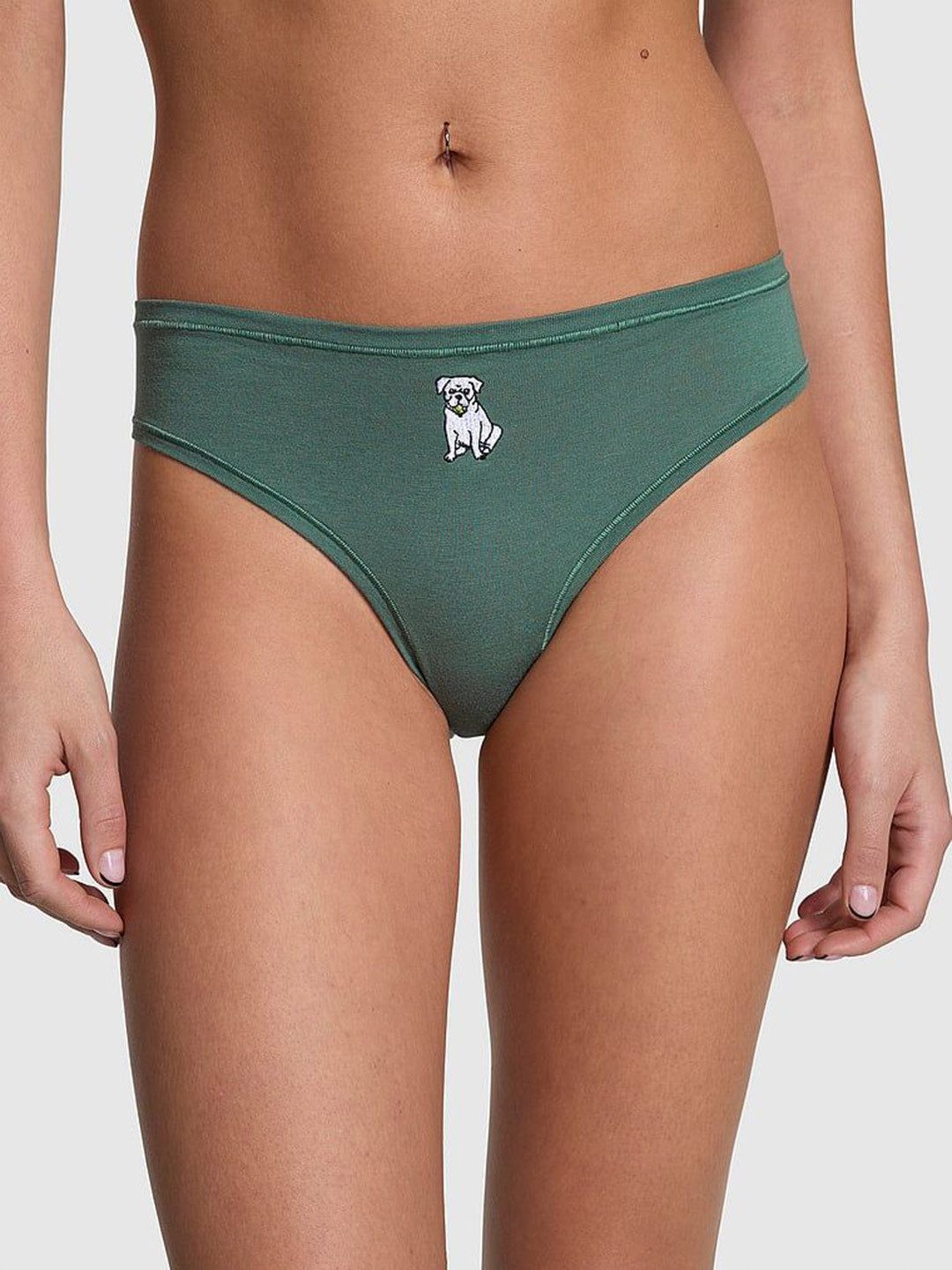 

Victoria's Secret PINK Low Rise Anti Microbial Briefs, Green
