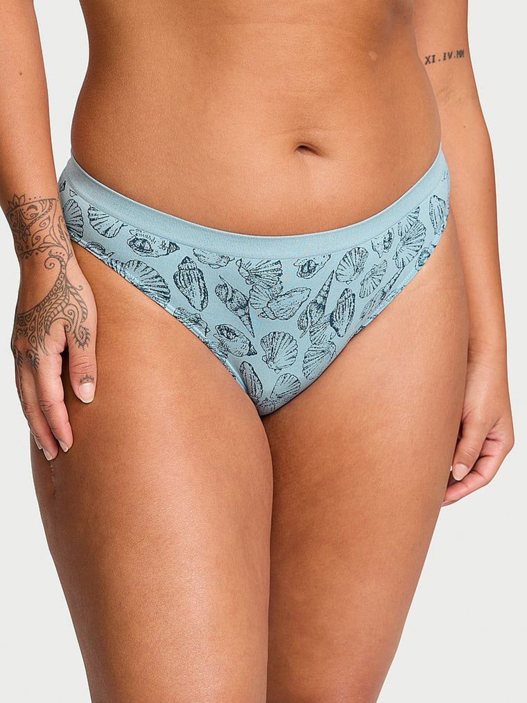 

Victoria's Secret Conversational Printed Seamless Bikini Briefs, Blue