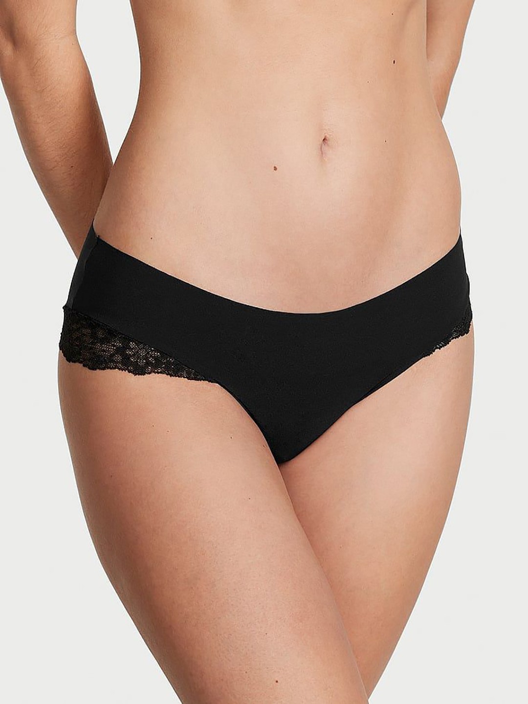 

Victoria's Secret Laced Basic Briefs 1123669954A2, Black