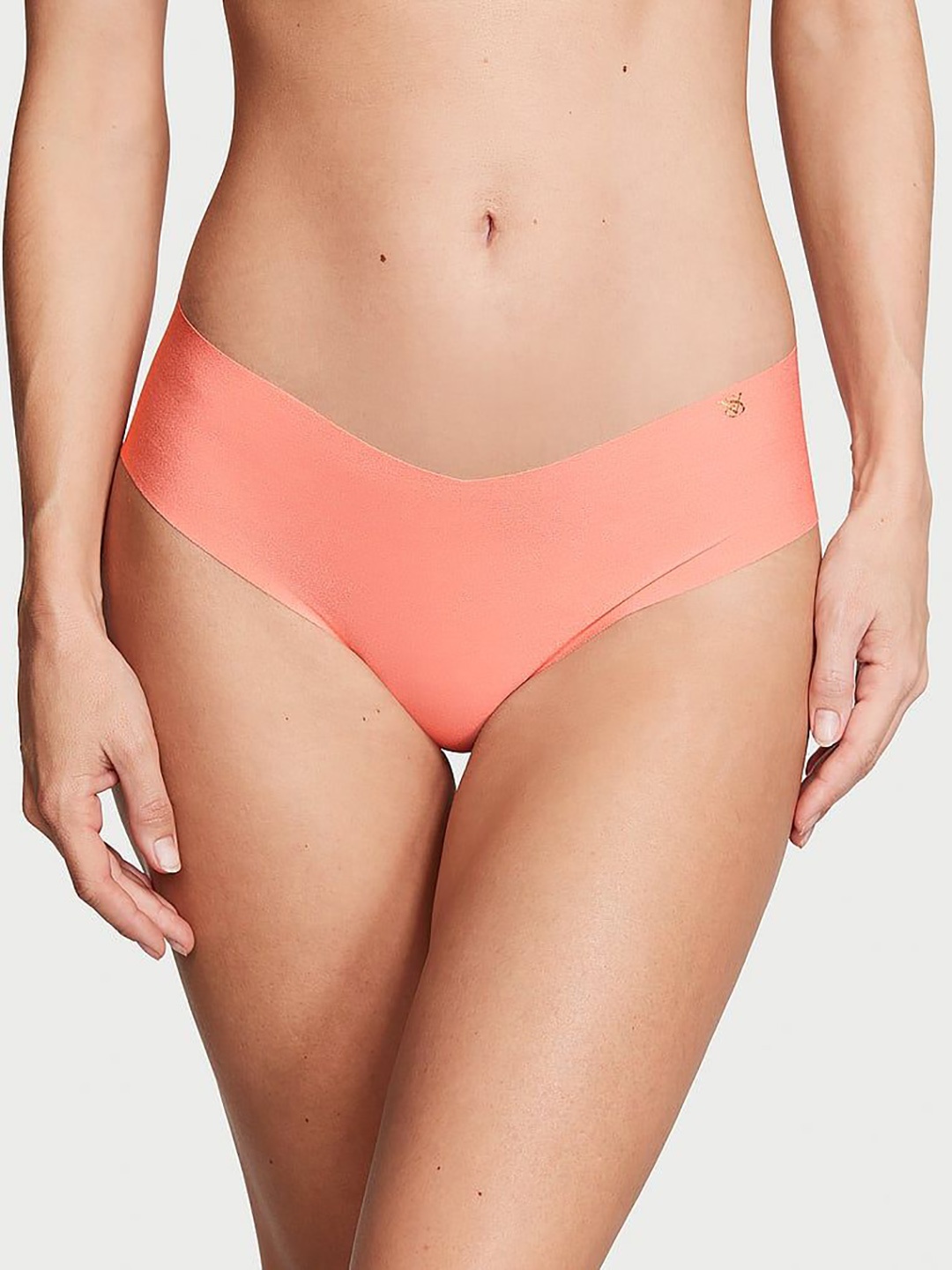 

Victoria's Secret No-Show Cheeky Low-Rise Basic Briefs, Peach