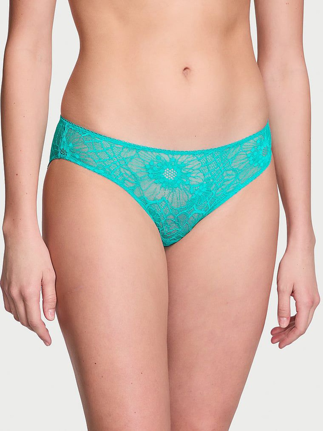 

Victoria's Secret The Lacie Self Design Low-Rise Bikini Briefs, Green