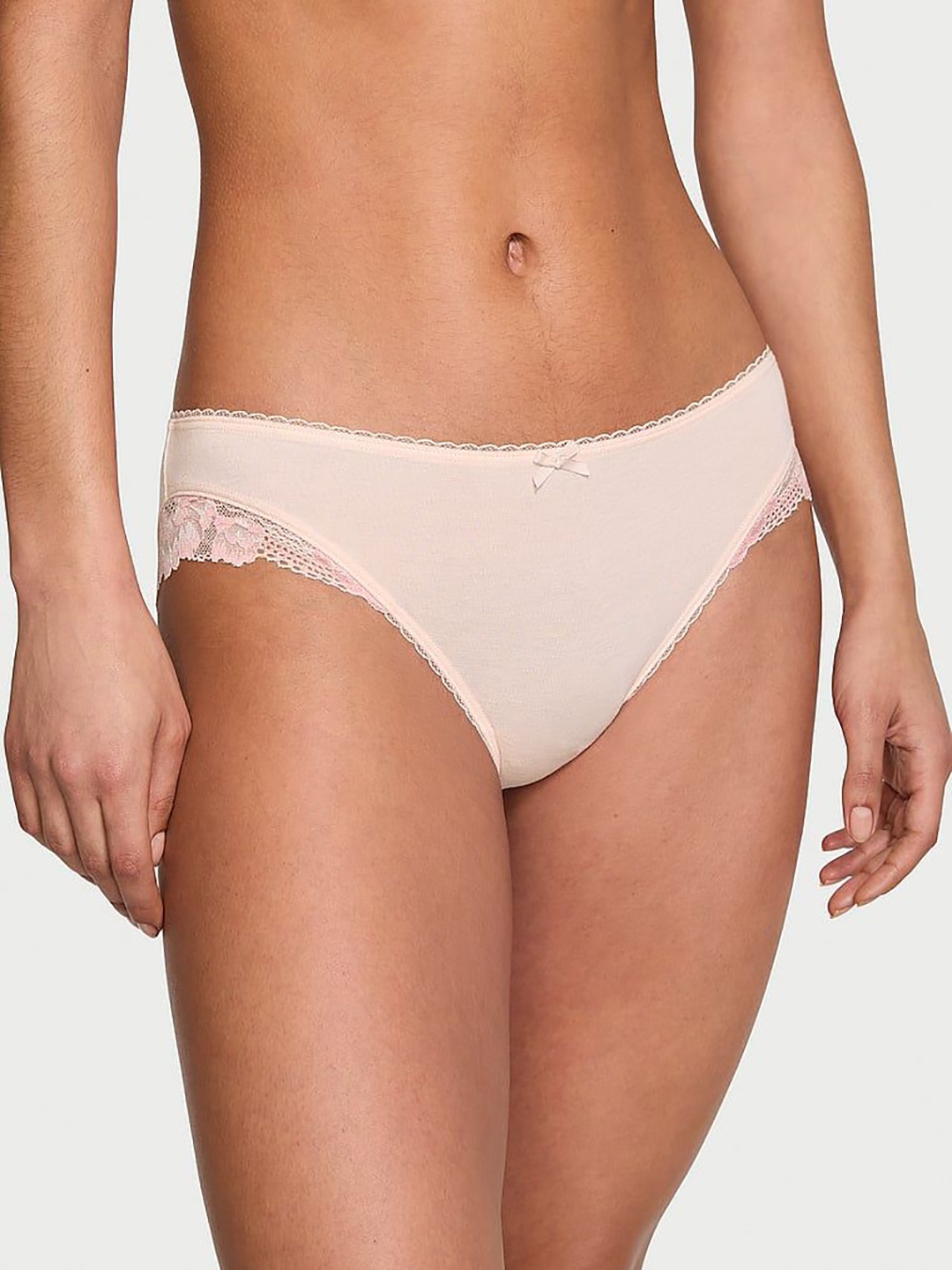 

Victoria's Secret Lace-Trim Bikini Panty 1124194163FW, Pink
