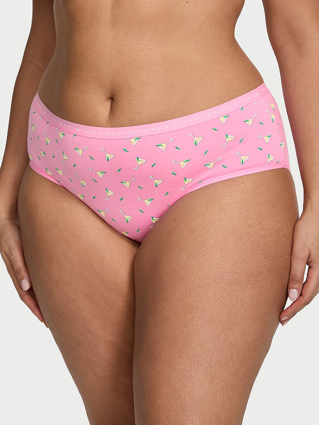 

Victoria's Secret Conversational Printed Stretch Hiphugger Hipster Briefs, Pink