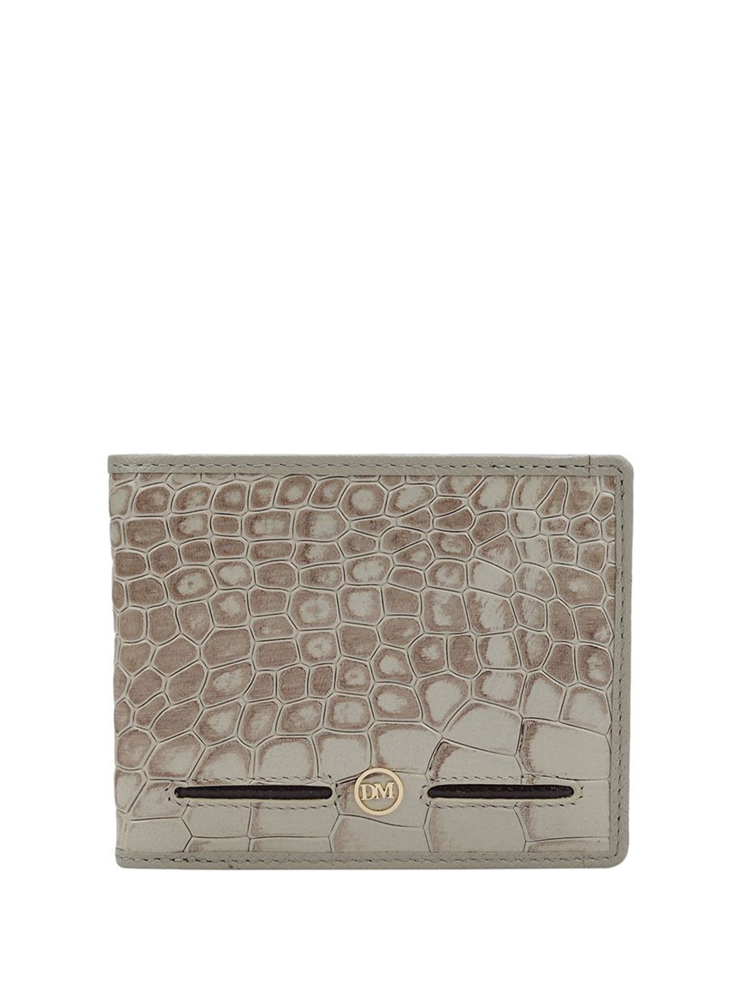 

Da Milano Men Textured Leather Two Fold Wallet, Brown