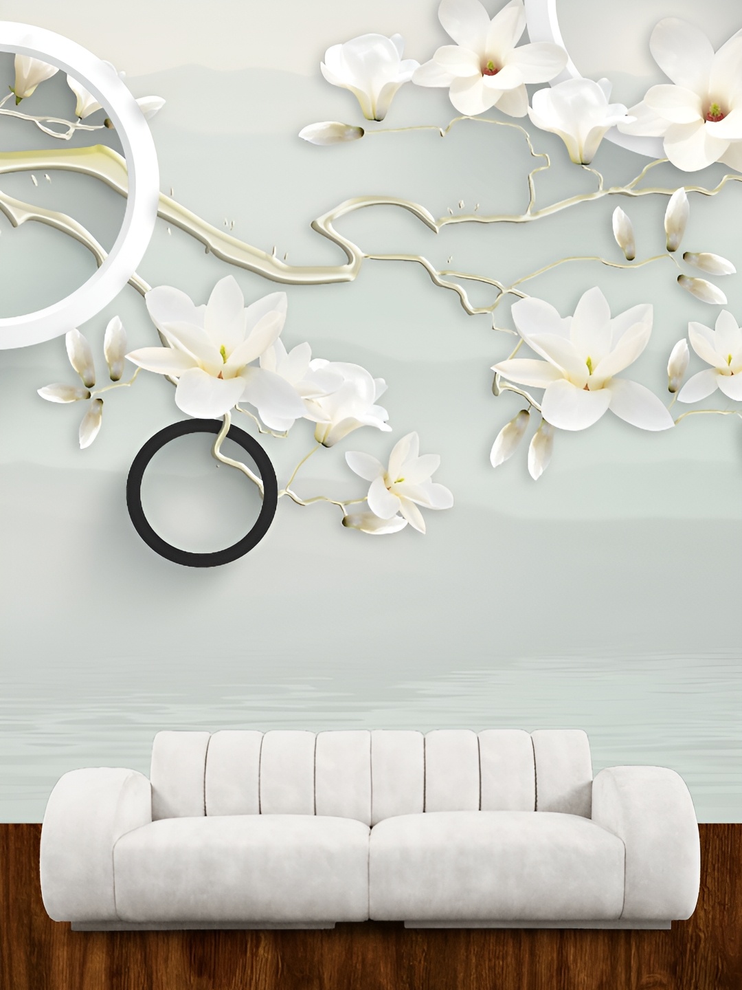 

Aura White Floral Printed Self-Adhesive Wall Sticker