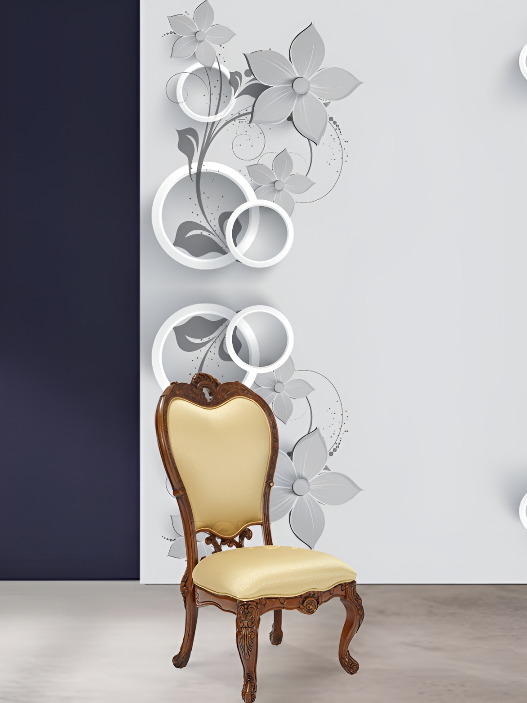 

Aura Grey & White Printed Self-Adhesive 3D Wallpaper