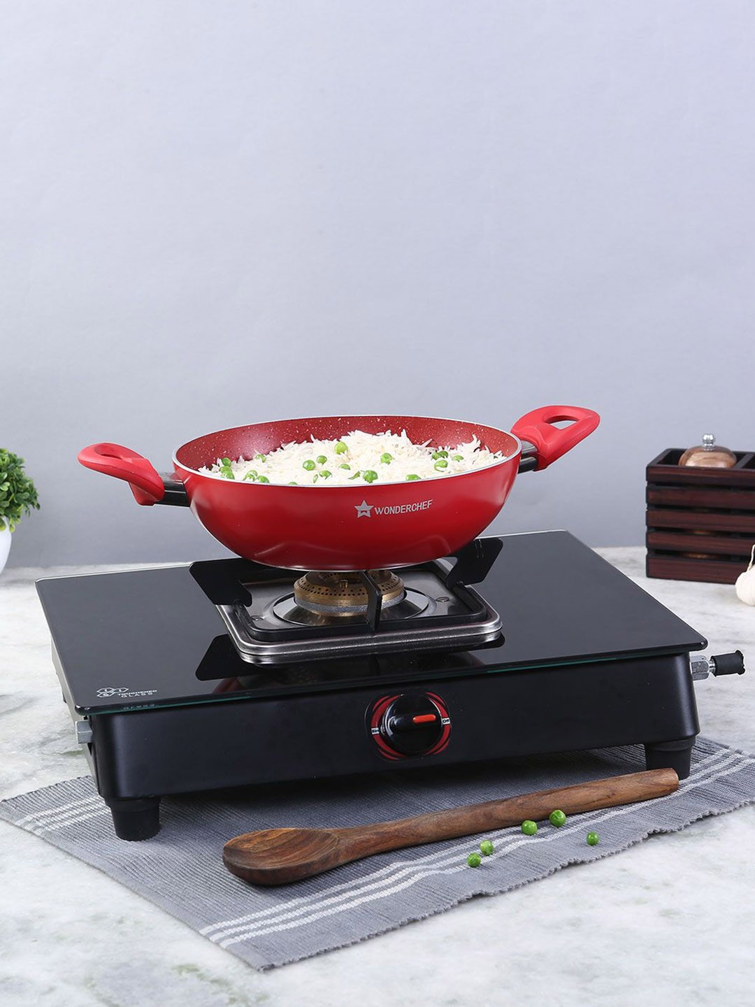 

Wonderchef Ultima Black Glass Single Burner Manual Gas Stove