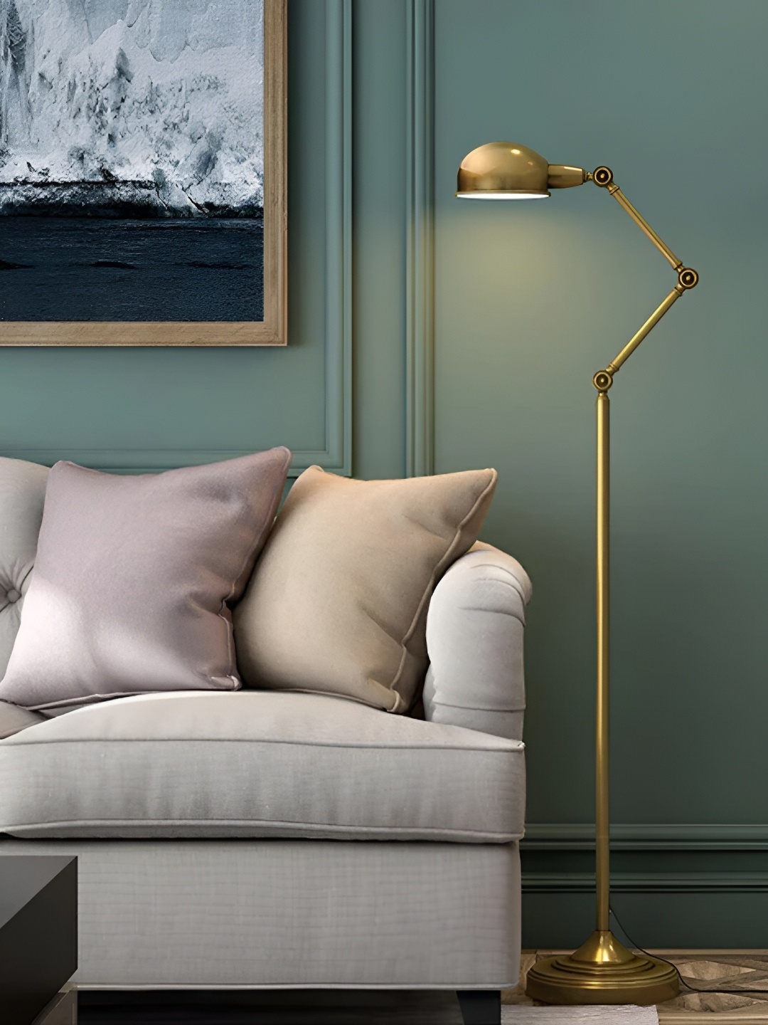 

THEDECORKART Gold-Toned Traditional Spherical Floor Lamps
