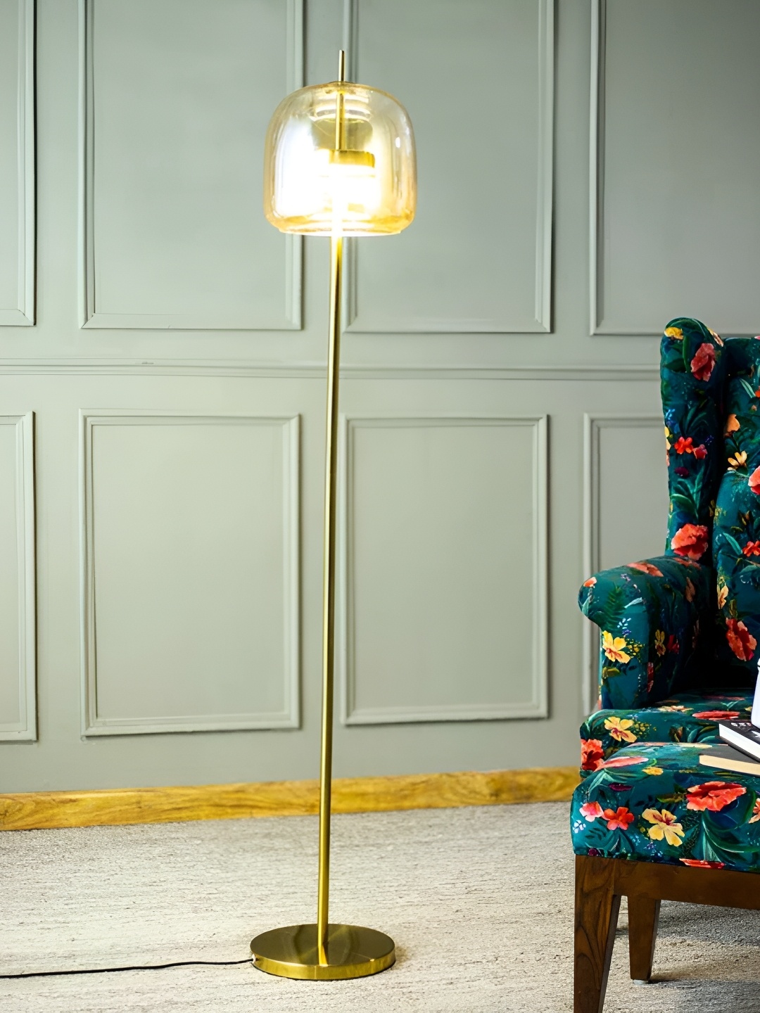 

THEDECORKART Yellow Contemporary Spherical Floor Lamps