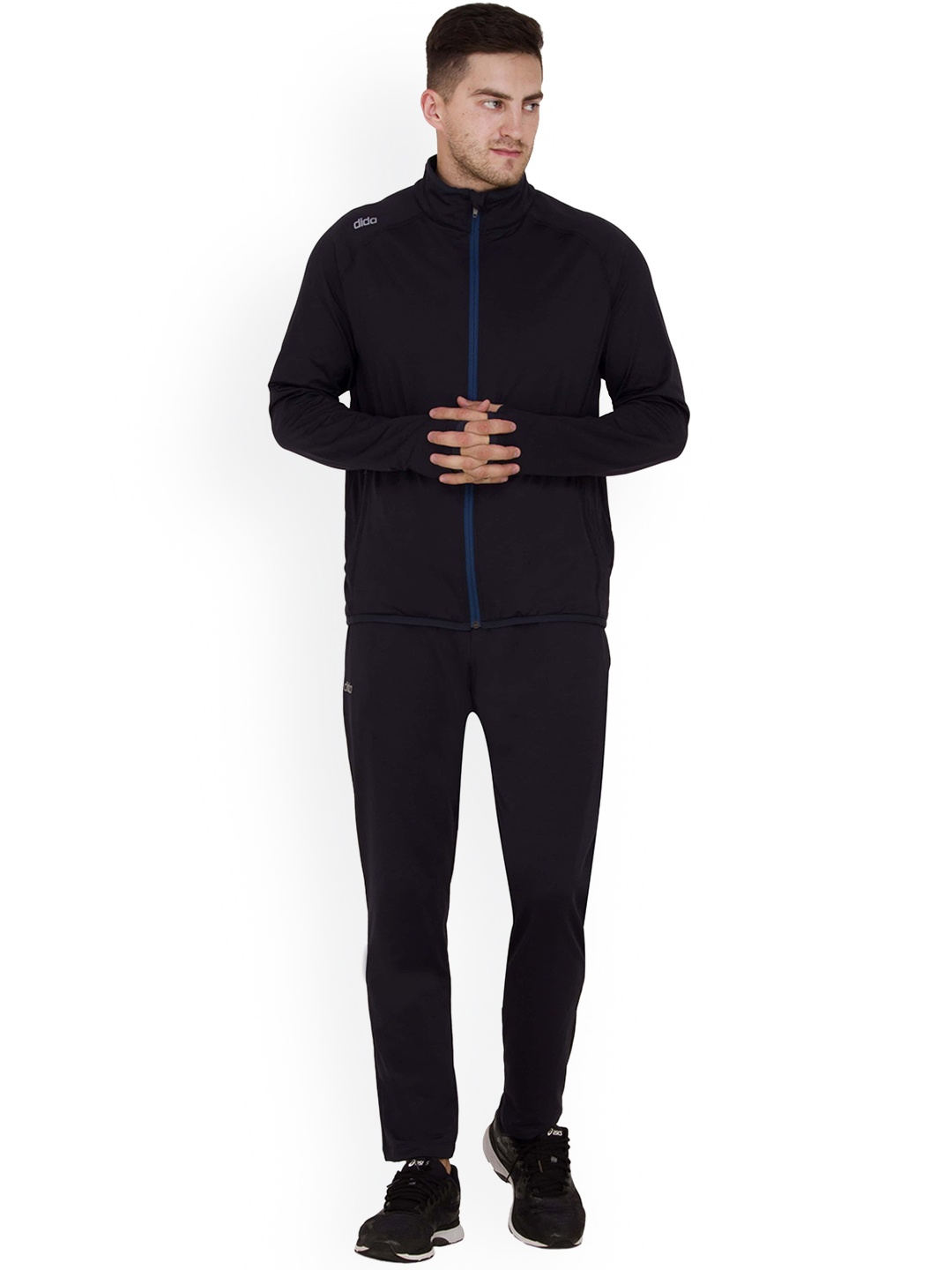 

DIDA Men Mock Collar Long Sleeve Tracksuits, Navy blue