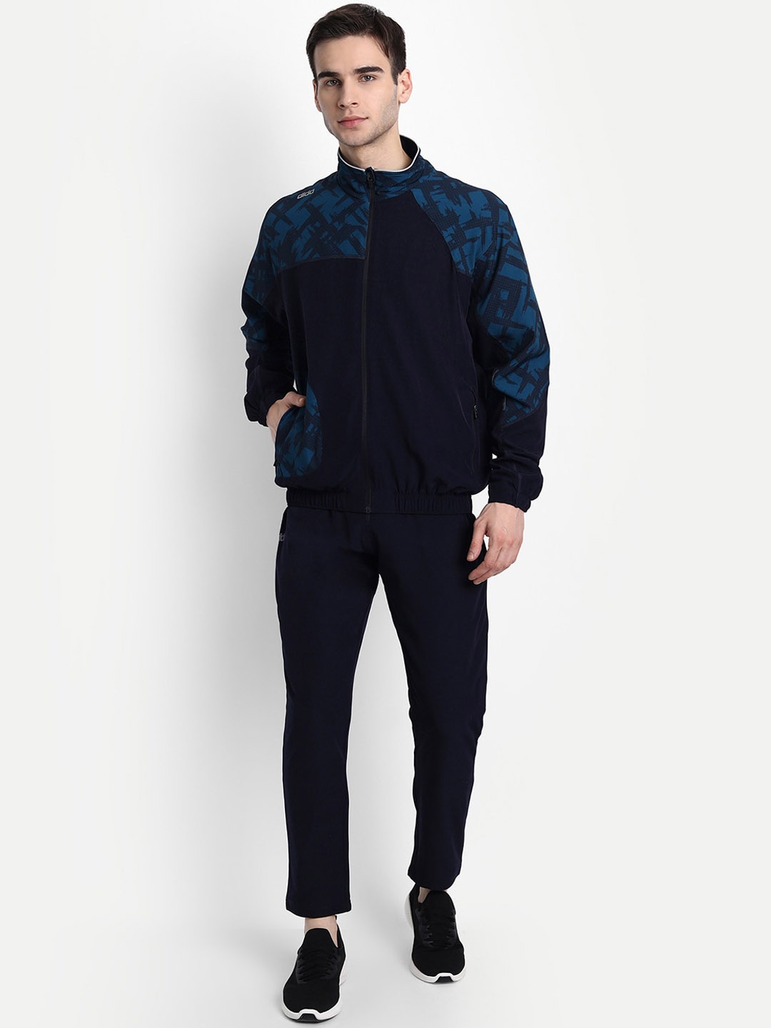 

DIDA Men Ankle-Length Comfort Fit Mid-Rise Regular Tracksuits, Navy blue