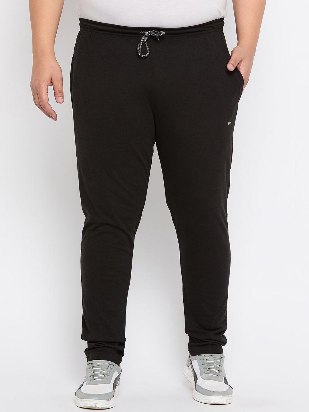 

Adobe Men Plus Size Mid Rise Track Pants, Black